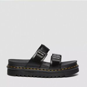 Dr Martens MYLES BRANDO LEATHER BUCKLE SLIDE SANDALS